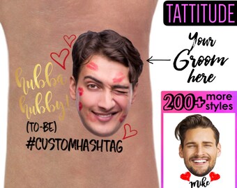 Bachelorette Party Favor - Bachelorette Tattoo - Bachelorette Party Favors - Groom's Face Tattoo - Bride Tattoo - Bride Gift - Funny Gift