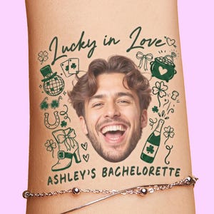 St. Patrick's Day Bachelorette Party Tattoos | lucky in love, just lucky, favors, decorations, green, clover, st pattys day, custom, irish
