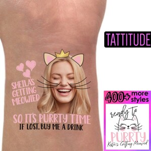 Bachelorette Temporary Tattoo Bachelorette Party Favors Bachelorette Temporary Tattoo Groom&#39;s Face Tattoo Bride Tattoo Bride Gift Funny Gift