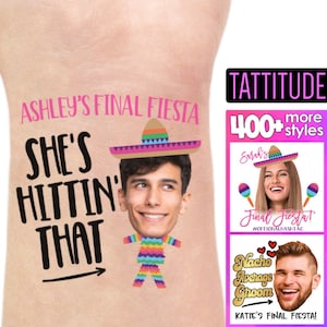 My Final Fiesta | Let's Get Smashed | Bachelorette Party Tattoos | Bachelorette Flash Tattoos | Fiesta Bachelorette Party | Final Fiesta