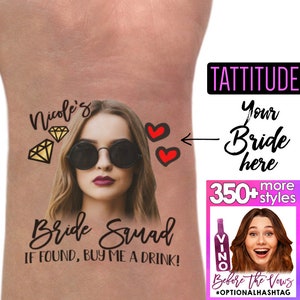 Bachelorette Party Favors - Bachelorette Tattoo - Bachelorette Party Favor - Groom's Face Tattoo - Bride Tattoo - Bride Gift - Funny Gift