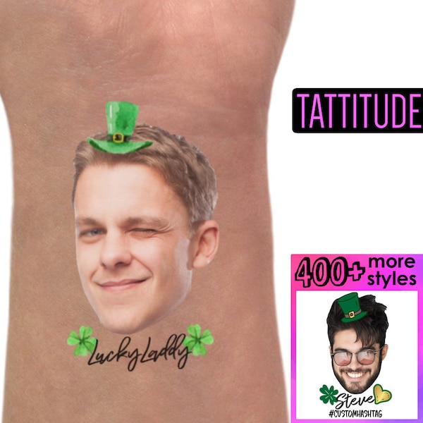 St. Patrick's Day Bachelorette Tattoos | groom, photo, lucky in love, favors, decorations, st pattys day, custom tattoos, bachelorette party