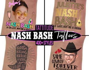 Nashville bachelorette party Custom Tattoos, nash bash, nashelorette party, brides last ride, smashed in nash, country bride boots and bling