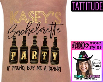 Nashville bachelorette party Custom Tattoos, nash bash, nashelorette party, brides last ride, smashed in nash, country bride boots and bling