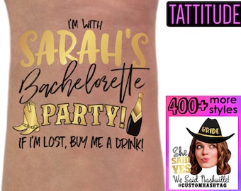 Nashville bachelorette party Custom Tattoos, nash bash, nashelorette party, brides last ride, smashed in nash, country bride, country theme