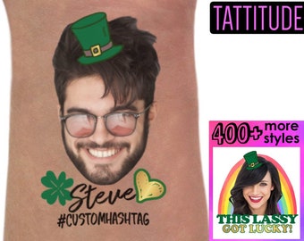 Bachelorette Party Favors - Bachelorette Tattoo - Bachelorette Party Favor - Groom's Face Tattoo - Bride Tattoos - Bride - st patricks day