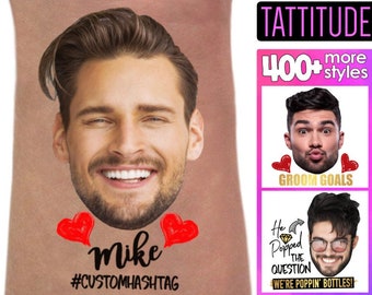 Bridesmaid Gift, Bridal Shower Decorations, Bridesmaid Proposal, Grooms Face Tattoos, Bachelorette Tattoos Groom, Custom Temporary Tattoo