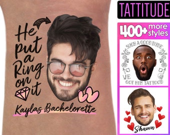 Bachelorette Party Favors - Bachelorette Tattoo - Bachelorette Party Favor - Groom's Face Tattoo - Bride Tattoo - Bride Gift - Funny Gift