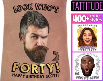 40th Birthday Party Tattoo Favors | 40th birthday for women, for man, custom tattoo, personalized tattoo, temporary tattoos, face tattoo