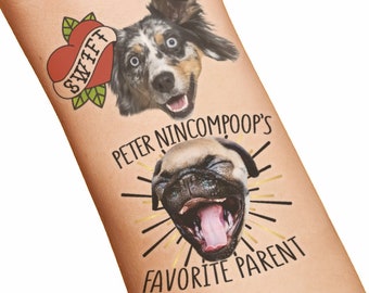 Custom Pet Portraits Tattoos Using Pet Photo Personalized Dog Portraits Cat Portraits Custom Dog Portraits Custom Pet Art Pet Face Tattoo