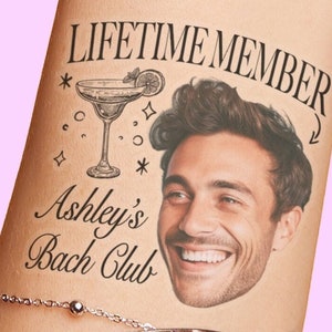 The Bach Club Bachelorette Party Tattoos Favors, Custom Bachelorette Tattoo Personalized Luxury Bachelorette Social Club Grooms Face Tattoos