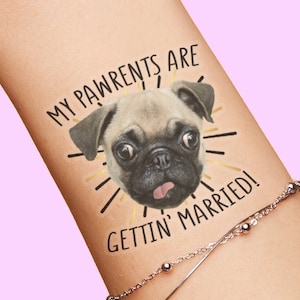 Wedding favors for guests Custom portraits tattoo, wedding tattoos, wedding decorations, wedding favor temporary tattoos, custom favors, pet