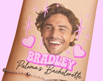 Groom Face Custom Temporary Wrist Tattoos for Bachelorette Party Favors