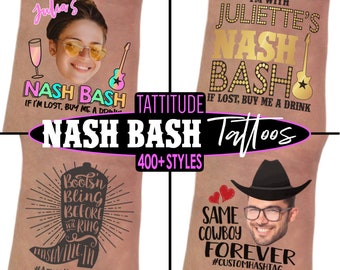 Nashville bachelorette party Custom Tattoos | gold tattoos, nash bash, nashelorette party, last party ya'll, country bride, nashville girls