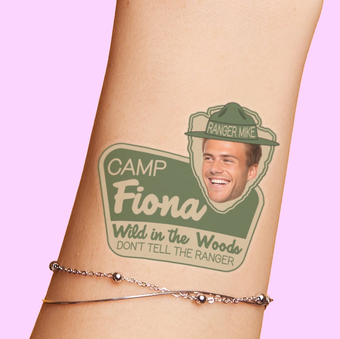 Camp Bach Custom face Tattoos Final Trail Before the Veil, Glamping Bachelorette Party Favors Bridesmaid Favor Shower Supplies Wild in Woods