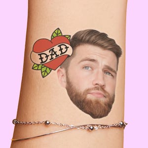 Fathers Day Gift Dad Tattoos Custom Personalized Tattoo, funny gift for dad, gift for grandpa, Father's day decorations gifts, fun