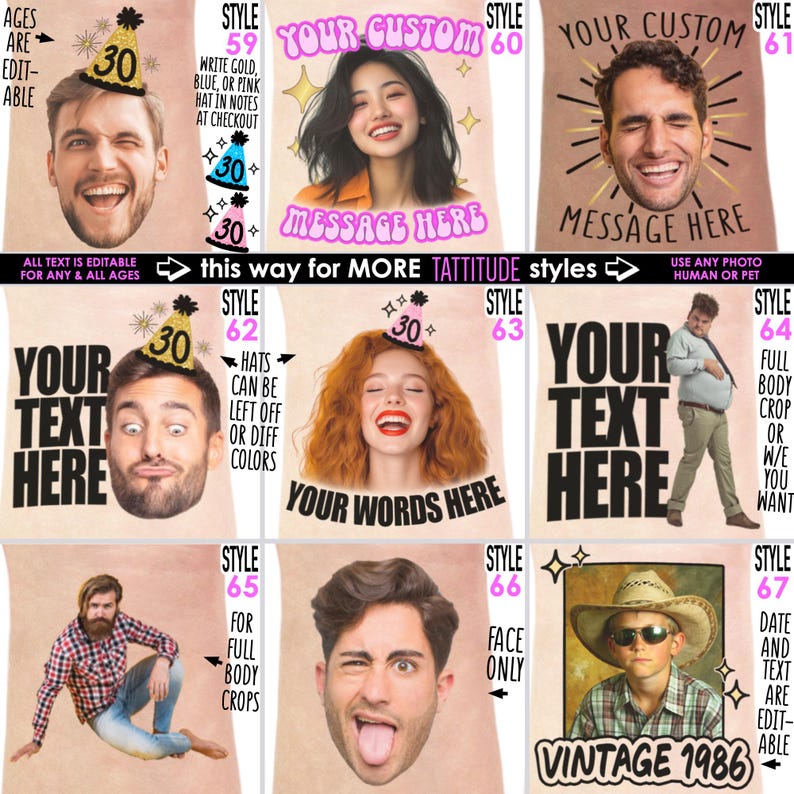 30th Birthday Party Favors | 30th birthday for her, for him, dirty 30, thirsty thirty 30, flirty 30 thirty, custom tattoos, thirty af, decor image 13
