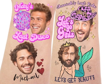 Custom personalized bachelorette party favor photo temporary tattoos, Groom face tattoos, party tattoos, groom tattoo, bachelorette favors