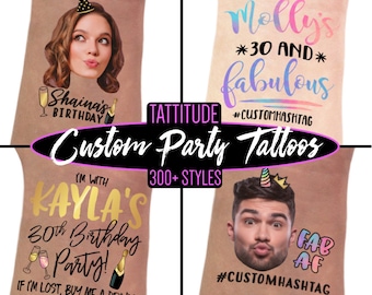 30th Birthday Party Favors | 30th birthday for her, for him, dirty 30, thirsty thirty 30, flirty 30 thirty, custom tattoos, thirty af, decor