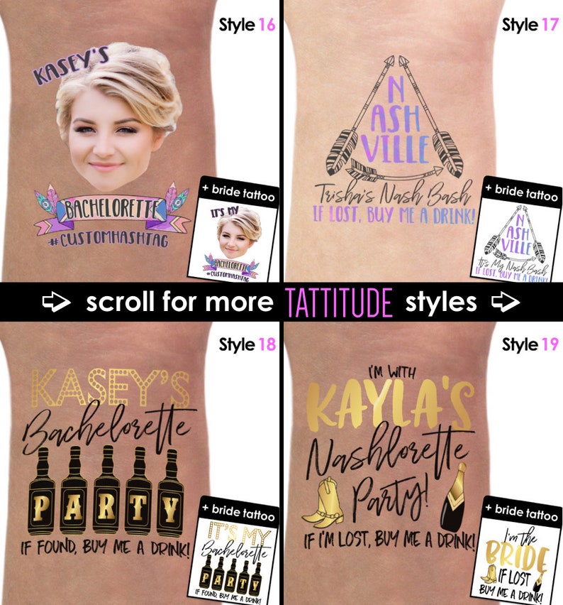 Nashville bachelorette party Custom Tattoos gold tattoos, nash bash, nashelorette party, last party ya'll, country bride, nashville girls image 6