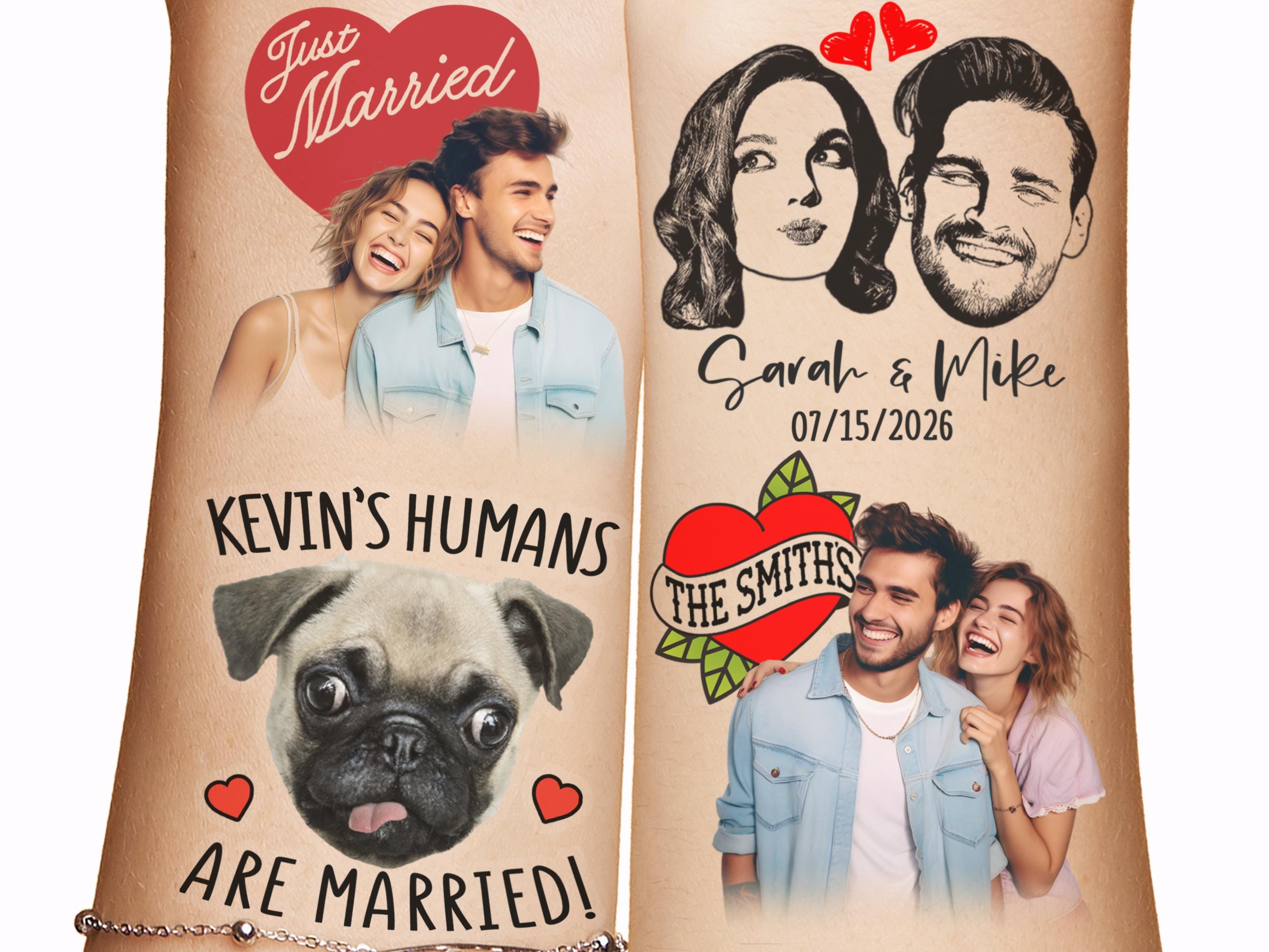 Wedding favors for guests Custom portraits tattoo | wedding tattoos, wedding decorations, wedding favor temporary tattoos, custom favors