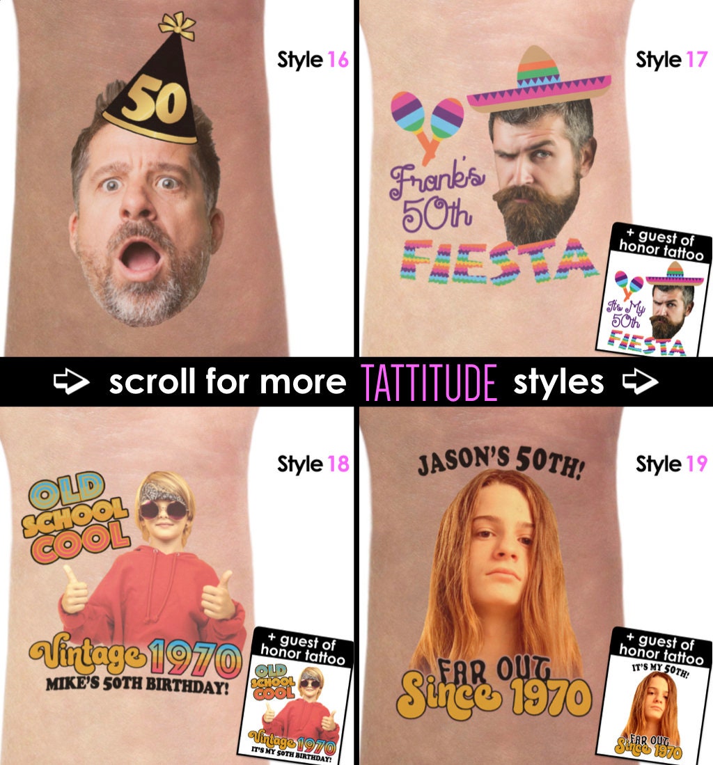 Birthday Tattoos Custom Temporary Tattoos Custom Tattoos | Etsy