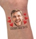 custom groom face temporary tattoos for bachelorette party favors, funny personalized photo tattoo for bachelorette decorations, accessories 