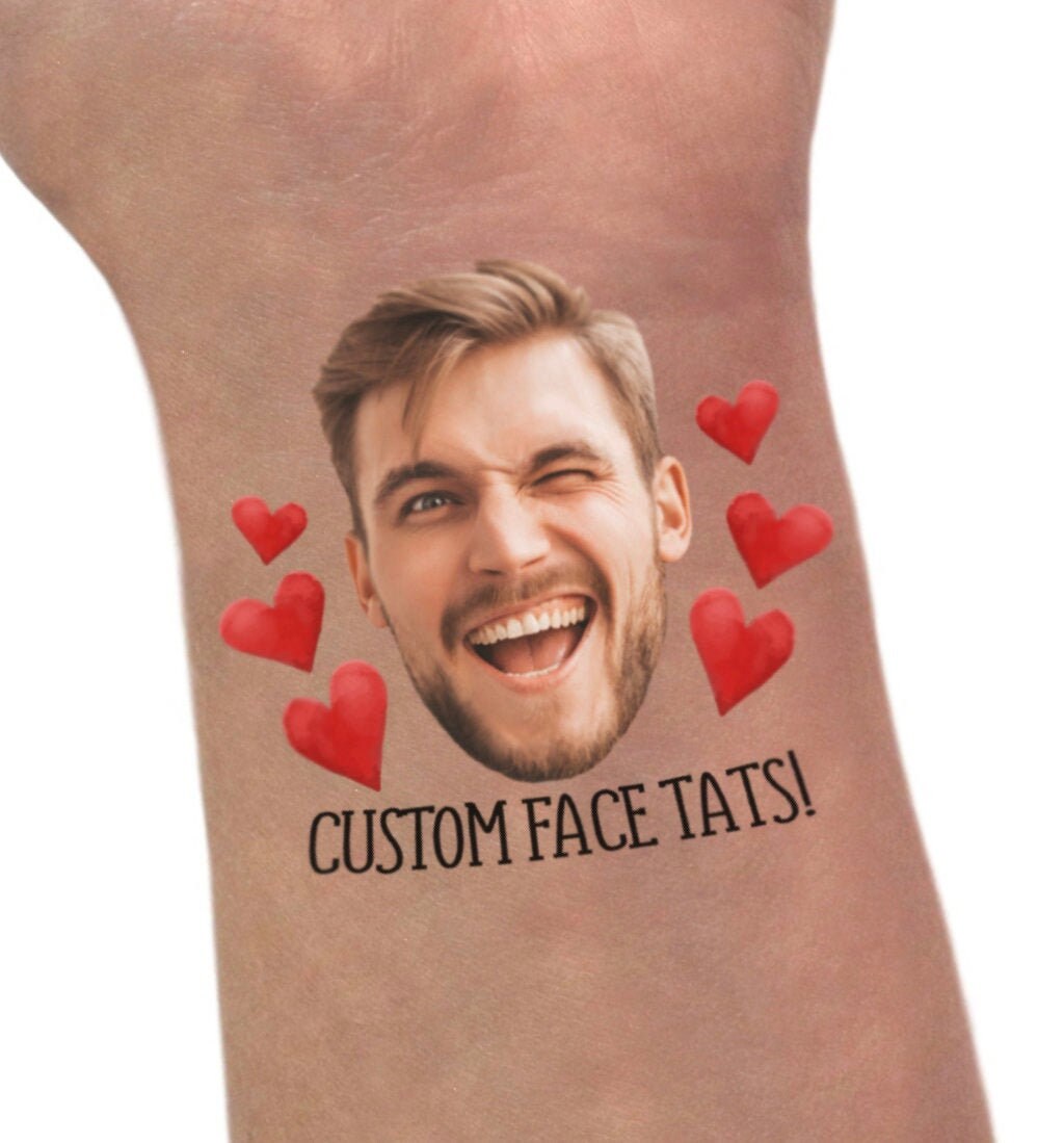 Custom Groom Face Temporary Tattoos for Bachelorette Party Etsy Australia