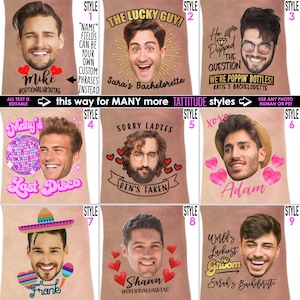 Personalized Bachelorette Party Tattoos with the Grooms Face Favors zdjęcie 2