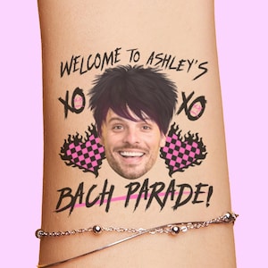 Bach Parade Grooms Face Tattoos, Bride or Die Temporary Tattoo, Til Death Do Us Party Emo Bachelorette Party Favors, Personalized Tattoos