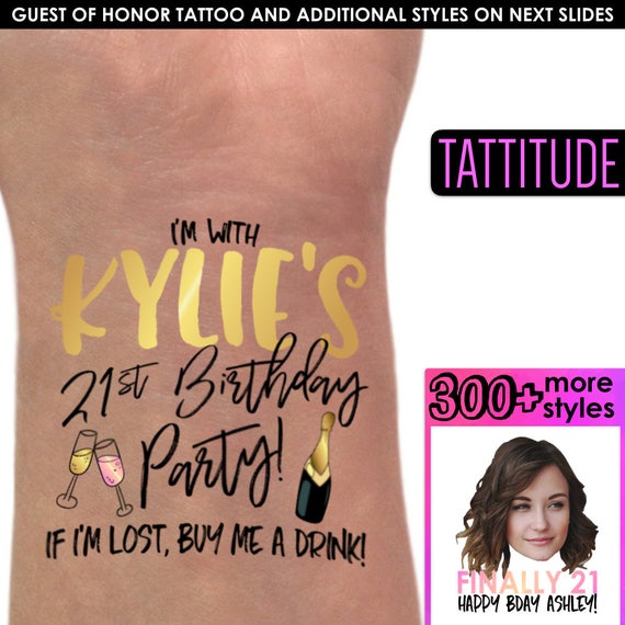 Tattoo Birthday Banner Personalized Party Backdrop Decoration