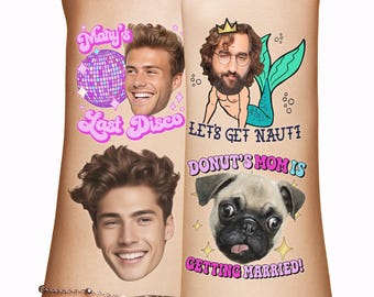 Bachelorette Party Favors - Bachelorette Tattoo - Bachelorette Party Favor - Groom's Face Tattoo - Bride Tattoo - Bride Gift - Funny Gift