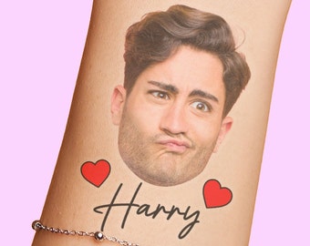 Bachelorette Tattoos, Custom Tattoos, Groom Face Tattoo, Party Tattoos, Custom Temporary Tattoo, Bachelorette Party Favor Wedding Favor gift