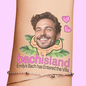 Bach Island Bachelorette Face Tattoos Party Favors, Beach party BachIsland, She got a text, the bride bombshell bach has entered the villa