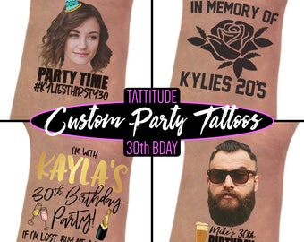 30th Birthday Party Favors | 30th birthday for her, for him, dirty 30, thirsty thirty 30, flirty 30 thirty, custom tattoos, thirty af, decor