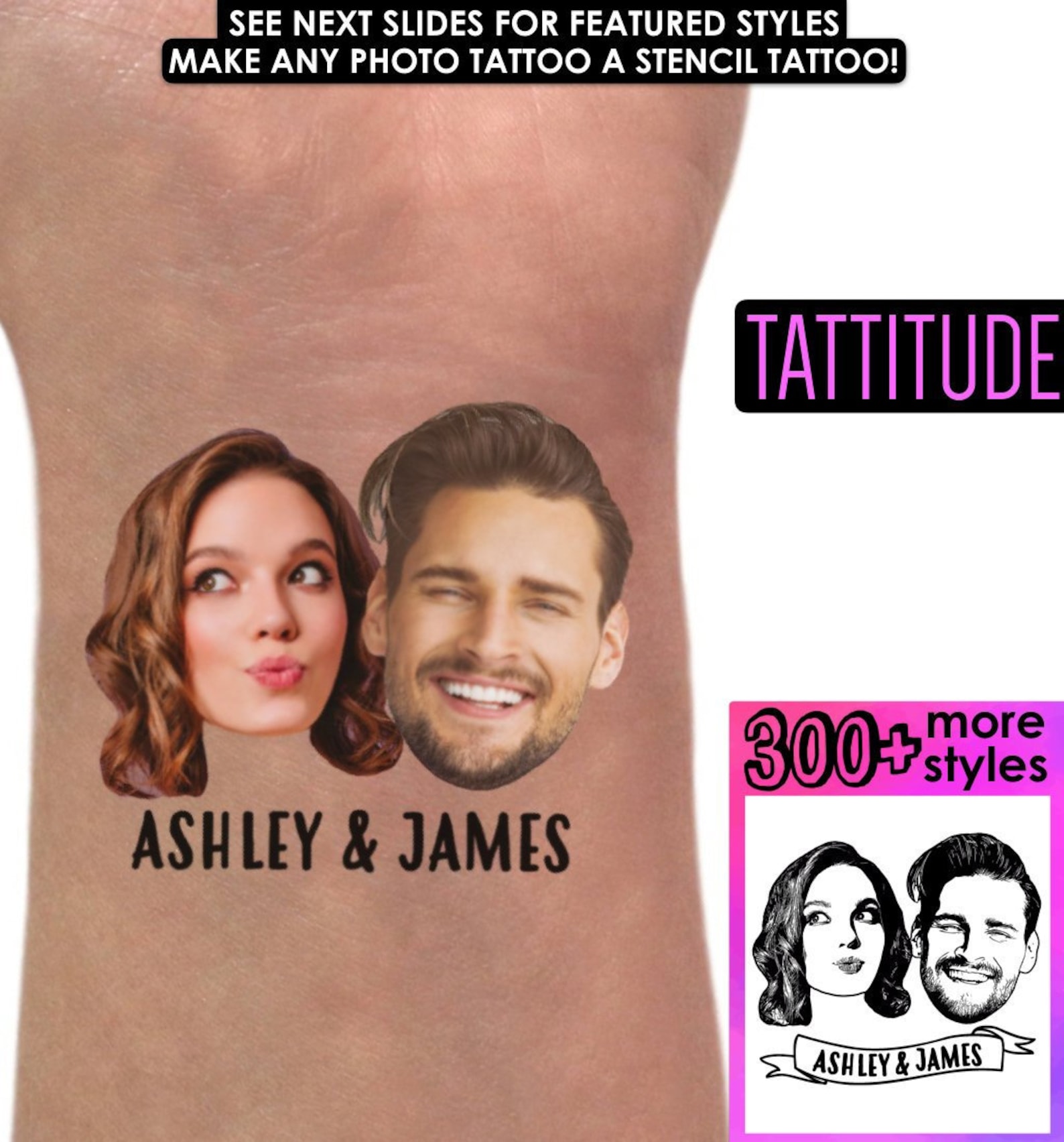 Photo Temporary Tattoo Wedding Tattoo Wedding Favors Custom Etsy