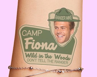 Camp Bach Custom face Tattoos Final Trail Before the Veil, Glamping Bachelorette Party Favors Bridesmaid Favor Shower Supplies Wild in Woods