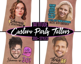30th Birthday Party Favors | 30th birthday for her, for him, dirty 30, thirsty thirty 30, flirty 30 thirty, custom tattoos, thirty af, decor