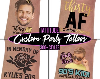 Thirty Flirty and Thriving 30th Birthday Party Favors | flirty thirty 30, for her, for him, dirty 30, custom tattoos, thirty af decorations