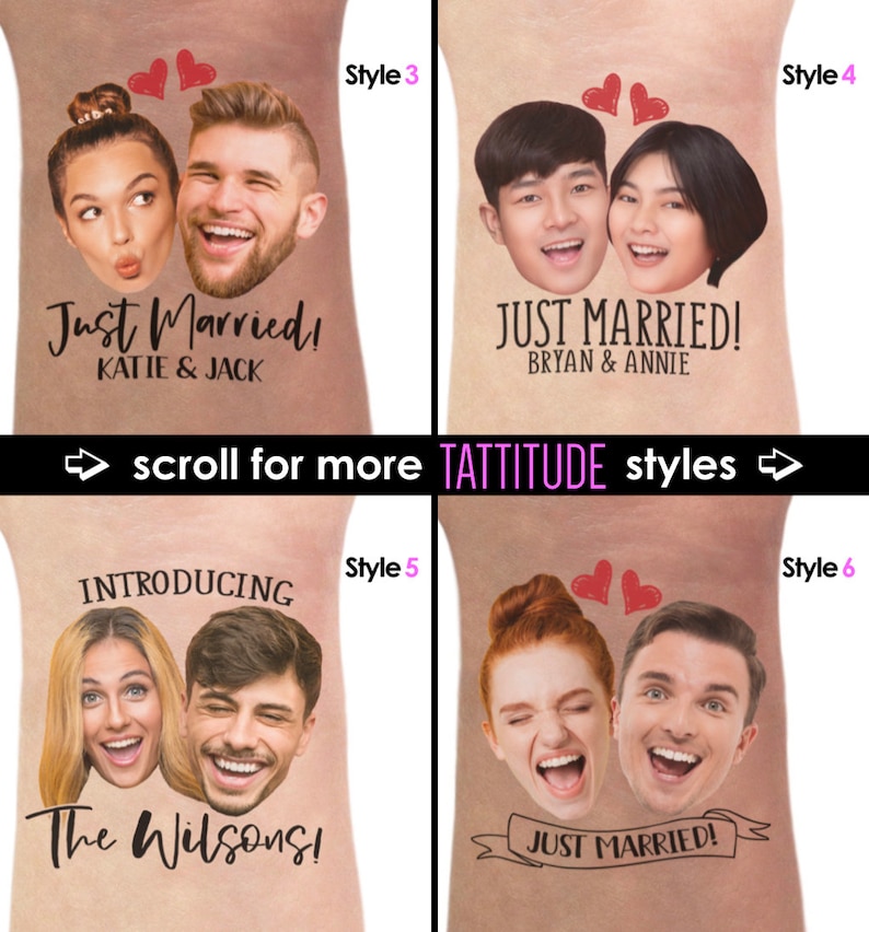 PHOTO TEMPORARY TATTOO Custom Face Tattoo Photo Temporary Etsy