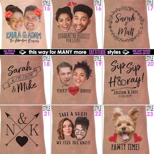 Wedding favors for guests Custom portraits tattoo | wedding tattoos, wedding decorations, wedding favor temporary tattoos, custom favors image 6