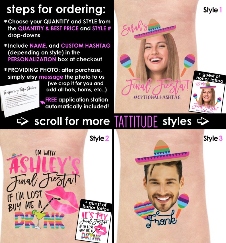 ballons tats Nacho Average Bride Bridal Shower Bachelorette final fiesta banner Bach Final Fiesta Bachelorette Party Tattoos shirts