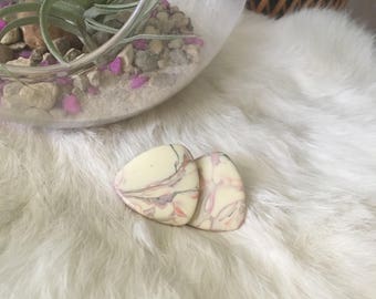 Faux Marble triangular earrings