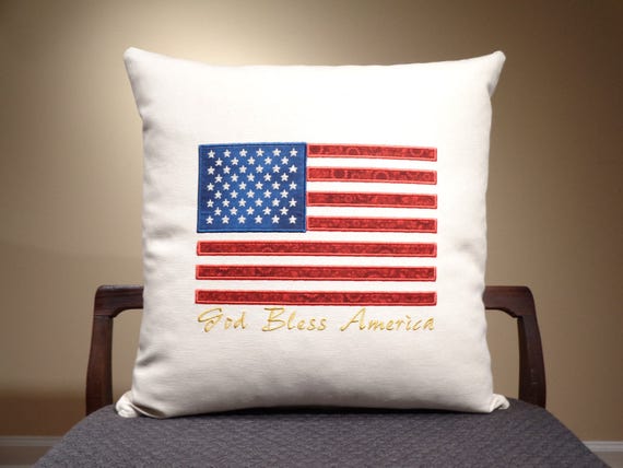 Rustic US Flag Decor Patriotic Pillows American flag pillow | Etsy
