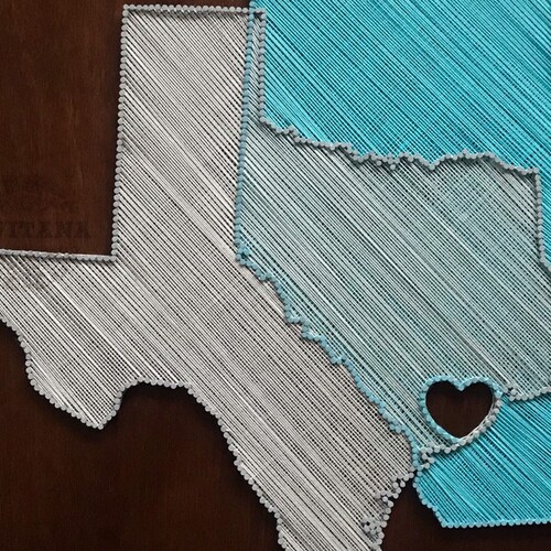 State String Art Two States Wood Wall Art State Enjoy the Wood Etsy