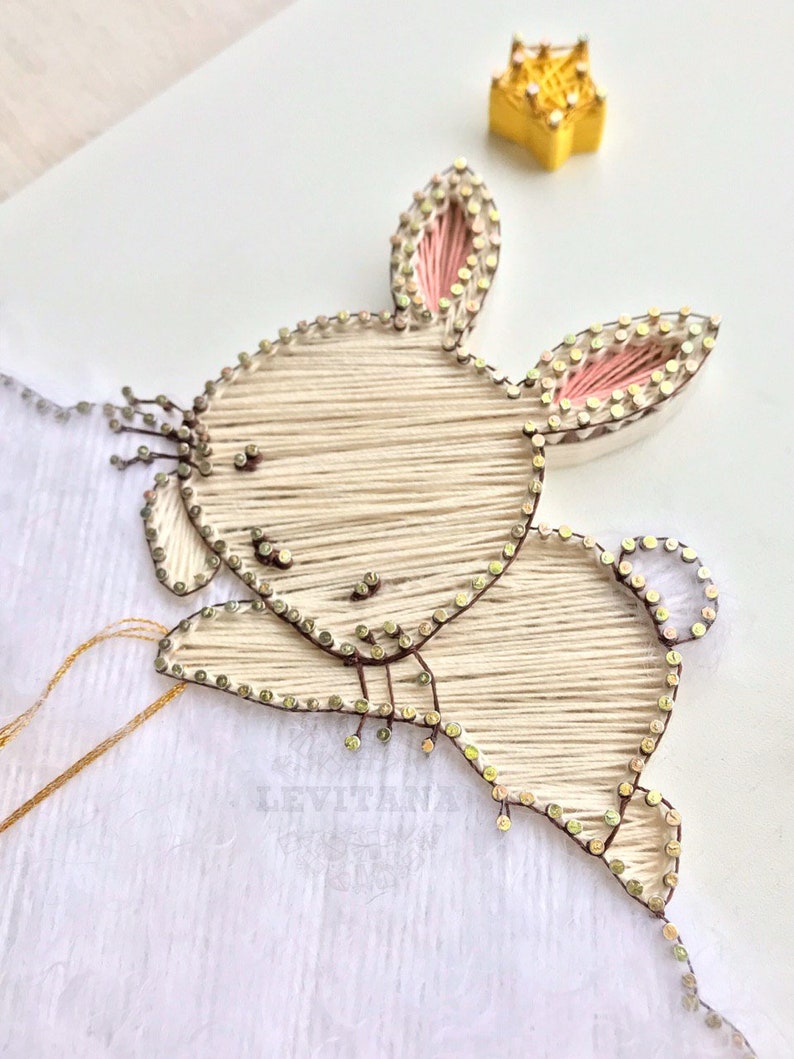 String art Rabbit Wall art Bunny Baby shower Gift for her | Etsy