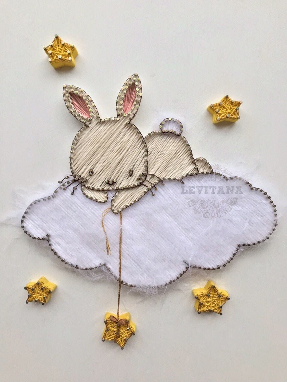 String art Rabbit Wall art Bunny Baby shower Gift for her | Etsy