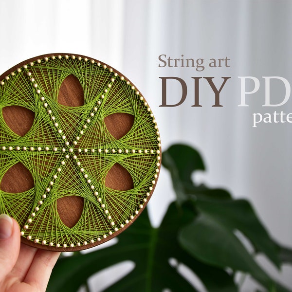 String art template DIY String art mandala pattern String art tutorial Geometric Wall art