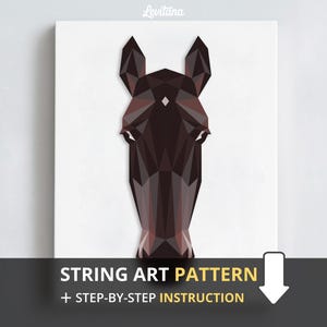 Bricolage String art Motif cheval Modèle artisanal