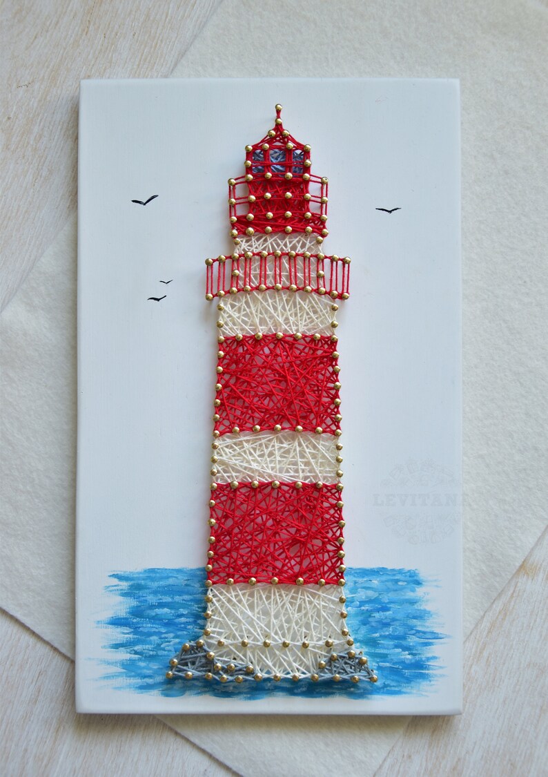 String Art DIY Kit for Kids and Adults String Art Lighthouse Etsy
